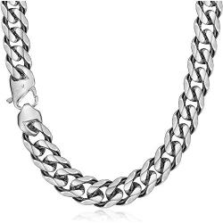 Trendsmax 15mm Curb Cuban Chain Link Necklace for Men Women Heavy 316L Stainless Steel Silver Gold Color 18 20 24 30 inch