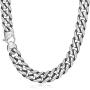 Trendsmax 15mm Curb Cuban Chain Link Necklace for Men Women Heavy 316L Stainless Steel Silver Gold Color 18 20 24 30 inch