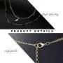 Evazen Boho Layered Necklace Gold Leaf Choker Necklaces with Black Bead Adjustable Fashion Chain Jewelry for Women and Girls