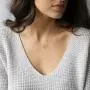 Gold Dainty Circle Necklace,14K Gold Plated Half/One Third/One Quarter Karma Necklace for Women