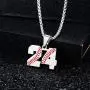 TLIWWF Inspiration Baseball Jersey Number Necklace Stainless Steel Charms Number Pendant for Boys Men TLIWWF Inspiration Baseball Jersey Number Necklace Stainless Steel Charms Number Pendant for Boys Men