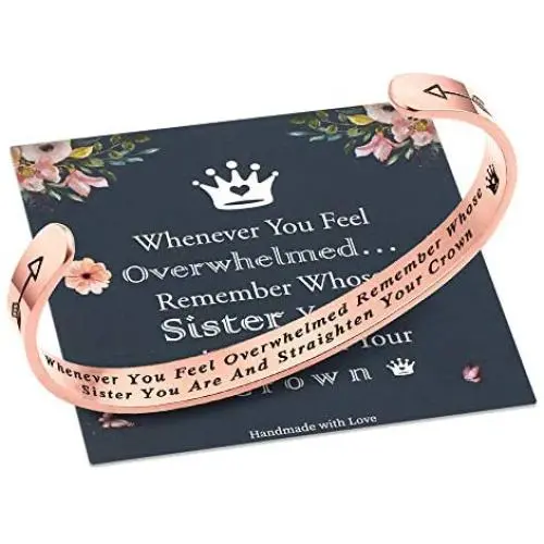 Whenever You Feel Overwhelmed Remember Whose Straighten Your Crown Bracelet, Engraved Inspirational Bracelets Personalized Gift for Mom, Daughter, Granddaughter, Sister, Best Friend, Women and Girls Whenever You Feel Overwhelmed Remember Whose Straighten Your Crown Bracelet, Engraved Inspirational Bracelets Personalized Gift for Mom, Daughter, Granddaughter, Sister, Best Friend, Women and Girls
