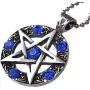 OhDeal4U Wicca Jewelry Celtic Pentagram Pentacle Star Blue Crystal Gem Wiccan Pagan Witch Magic Healing Protection Amulet Pewter Mens Womens Pendant Necklace Charm for Men Women Silver Ball Chain OhDeal4U Wicca Jewelry Celtic Pentagram Pentacle Star Blue Crystal Gem Wiccan Pagan Witch Magic Healing Protection Amulet Pewter Mens Womens Pendant Necklace Charm for Men Women Silver Ball Chain