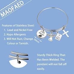 MAOFAED Gift for Pastor Lady Pastor Charm Bracelet Pastor Religious Jewelry for Her