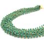 Zephyrr Fashion Hand Made Golden Multi Strand Beaded Necklace for Women