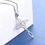 Celtic Knot Cross Pendant Necklace Sterling Silver Religious Irish Infinity Love Heart Irish Celtics Necklace Jewelry Mothers Day Birthday Gifts for Women Girls