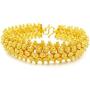 Pikun Flower Lai Thai Gold Plated Bangle 22k 24k Thai Baht Yellow Gold Filled Bracelet