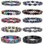 VALIJINA 10 Pieces Hematite Bracelet for Men Women Magnetic Therapy Bracelets Energy Reiki Healing Relief Bracelets Set Healthcare Weight Loss Pain Relief Bracelets