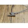 VNOX Vintage Antique Stainless Steel Lightning Bolt Pendant Necklace for Men Women,Free Chain 20 Inches