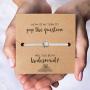 Swanky Crafts Bridesmaid Proposal Gifts from Bride - Adjustable Handmade Bracelet with A Simple Elegant Card, Will You Be My Bridesmaid, to Match Any Wedding Theme