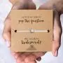 Swanky Crafts Bridesmaid Proposal Gifts from Bride - Adjustable Handmade Bracelet with A Simple Elegant Card, Will You Be My Bridesmaid, to Match Any Wedding Theme