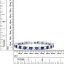 Gem Stone King 15.00 Cttw Princess Cut Blue and White Cubic Zirconia CZ Women Tennis Bracelet 7 Inch