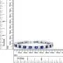 Gem Stone King 15.00 Cttw Princess Cut Blue and White Cubic Zirconia CZ Women Tennis Bracelet 7 Inch