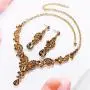 EVER FAITH Austrian Crystal Bridal Floral Wave Teardrop Necklace Earrings Set EVER FAITH Austrian Crystal Bridal Floral Wave Teardrop Necklace Earrings Set