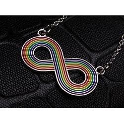 GuDeKe Rainbow Gay Pride LGBT Infinity Necklace Pendant Gift for Men/Women