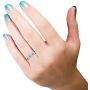 Dazzlingrock Collection 10K Gold Round Blue Sapphire & White Diamond Ladies Bridal Stackable Anniversary Wedding Swirl Ring
