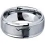 Longhorn Texas Bull Horn Ring - Tungsten Band 8mm - Men - Women - 18k Rose Gold Step Bevel Edge - Yellow - Grey - Blue - Black - Brushed - Polished - Wedding - Gift Dome Flat Cut Longhorn Texas Bull Horn Ring - Tungsten Band 8mm - Men - Women - 18k Rose Gold Step Bevel Edge - Yellow - Grey - Blue - Black - Brushed - Polished - Wedding - Gift Dome Flat Cut