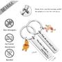 SEIRAA the Pooh Bear Gift How Do You Spell Love Piglet & Winnie Jewelry Couple Keycian set of 2 Friendship Keychain