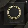 Amberta Plated on 925 Sterling Silver Bracelet - Various Styles - 8 mm Thick - Flat Cuban Curb Chain for Men - Length 8 Inch