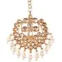 Touchstone Indian Bollywood Stylish Contemporary Designer Jewelry Hand Head Wedding Accessory Kaleera Mangtika in Gold Silver Tone for Women.