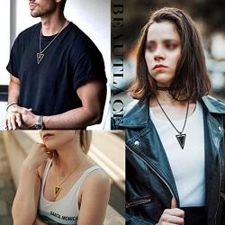 beautlace Double Triangle Letter Necklaces Silver/18K Gold/Black Gun Plated Initial Geometric Minimalist Pendant Alphabet Name Necklace Jewelry for Men and Women KP0158