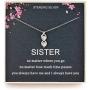Sister Gifts from Sister, Sterling Silver Infinite Two Interlocking Infinity Double Hearts Necklace, Birthday Jewelry Gift Necklaces for Sisters, No Matter