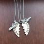 MayLove 2pcs Bonnie Clyde Pistol Gun Partner Necklace Broken Heart Pendant Chain Couple Jewelry