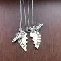 MayLove 2pcs Bonnie Clyde Pistol Gun Partner Necklace Broken Heart Pendant Chain Couple Jewelry