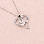 WSNANG White Dove Jewelry Peace and Love Necklace Dove in Heart Necklace Peace Statement Gift