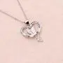 WSNANG White Dove Jewelry Peace and Love Necklace Dove in Heart Necklace Peace Statement Gift