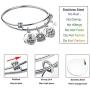 lauhonmin Birthday Gifts for Her Bangle Bracelets Live Laugh Love for 10th to 70th