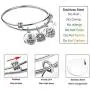 lauhonmin Birthday Gifts for Her Bangle Bracelets Live Laugh Love for 10th to 70th