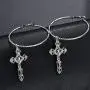 AILUOR Vintage Gothic Cross Dangle Hoop Earrings - Cross with Hoop Charm Tassel Dangle Drop Earrings Christian Jewelry for Women AILUOR Vintage Gothic Cross Dangle Hoop Earrings - Cross with Hoop Charm Tassel Dangle Drop Earrings Christian Jewelry for Women