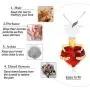 constantlife Crystal Heart Shape Cremation Jewelry Memorial Urn Necklace for Ashes, Stainless Steel Ash Holder Pendant Keepsake with Gift Box Charms Accessories for Women
