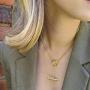 Aurelia Mae 18K Gold Plated Gold Toggle Necklace Wrap Rolo Chain Necklace T-Bar Layering Link Chain Necklace