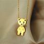 Jewel Valley 18k Gold Plated Teddy Bear Pendant Necklaces for Women with Body-Rotating Design Cute Animal Jewelry Gifts with 16 and a 2 Extension Chain