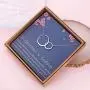 Godmother Gifts from Godson - Sterling Silver Two Interlocking Infinity Double Circles Godmother Necklace Jewelry -Godmother Birthday with Message Card & Gift Box