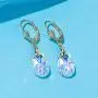 Swarovski Crystal Teardrop Leverback Dangle Earrings for Women Fashion 14K Gold Plated Hypoallergenic Jewelry