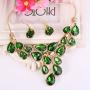 EVER FAITH Womens Austrian Crystal Bridal Waterdrop On The Branch Necklace Earrings Set