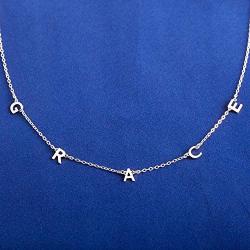 Customize Personalized Lucky Letter Combination Initial Clavicle Necklace Alphabet Charm Pendant Bridesmaid Jewelry for Women Girls