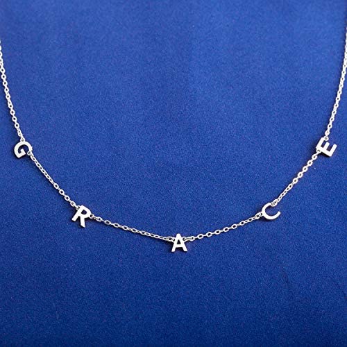 Customize Personalized Lucky Letter Combination Initial Clavicle Necklace Alphabet Charm Pendant Bridesmaid Jewelry for Women Girls