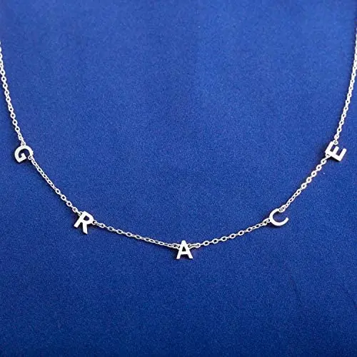 Customize Personalized Lucky Letter Combination Initial Clavicle Necklace Alphabet Charm Pendant Bridesmaid Jewelry for Women Girls Customize Personalized Lucky Letter Combination Initial Clavicle Necklace Alphabet Charm Pendant Bridesmaid Jewelry for Women Girls