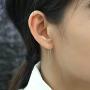Exquisite Wire Threader Dangle Earrings Curve Twist Shape 18k White Gold Plated Jewelry for Women