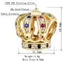 Crown Charms Golden Royal Crown Charms, 925 Sterling Silver King Queen Crown Beads with Colorful Zircon, Gifts for Fathers Day/Valentines Day/Christmas, fits for DIY Bracelet Crown Charms Golden Royal Crown Charms, 925 Sterling Silver King Queen Crown Beads with Colorful Zircon, Gifts for Fathers Day/Valentines Day/Christmas, fits for DIY Bracelet