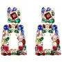 WPY Rhinestone Rectangle Dangle Earrings Geometric Drop Statement Earrings WPY Rhinestone Rectangle Dangle Earrings Geometric Drop Statement Earrings