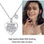 FLYOW Sterling Silver Always Remember You are Braver Than You Believe Jewelry Heart Pendant Necklace Inspirational Gifts for Daughter from Mom Dad