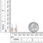 Gem Stone King 925 Sterling Silver Oval Peach Morganite Earrings For Women (1.30 Cttw Gemstone 7X5MM)