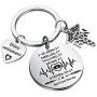 WSNANG Retirement Gift Nursing Keychain I M A Retired Nurse Keychain Enjoy Retirement Gift for Nurse RN NP LVN LPN BSN
