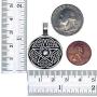 Magic Wicca Wiccan Paganism Pagan Jewelry Celt Celtic Pentagram Pentacle Star Protection Amulet Mens Pewter Pendant Necklace Luck Wealth Money Charm Safe Travel Talisman Repel Evil Silver Ball Chain