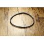 Mealguet Jewelry Black Braided Leather Chocker Necklace with Healing Lava Rock and Stainless Steel Magnet Closure for Men